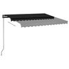 vidaXL Copertină retractabilă manual cu LED, antracit, 3x2,5 m