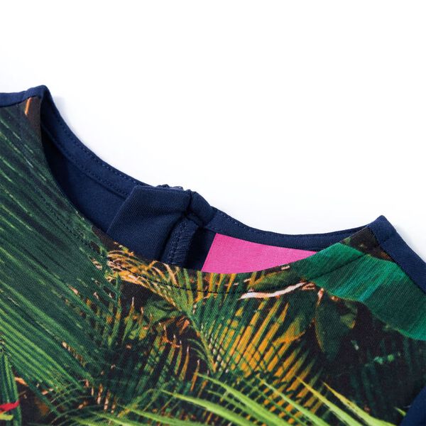 Rochie cu m&acirc;neci lungi pentru copii, bleumarin, 92