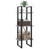 vidaXL Bibliotecă cu 3 rafturi, gri beton, 40x30x105 cm, PAL