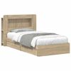 vidaXL Cadru de pat cu depozitare cu sertar Stejar Sonoma 90 x 190 cm