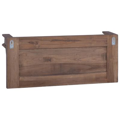 vidaXL Cuier de haine de perete, 80x17x35 cm, lemn masiv de tec
