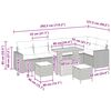 vidaXL Set de canapele pentru grădină 11 pcs Negru și Crem poliratan