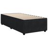 vidaXL Pat box spring cu saltea, negru, 100x200 cm, catifea