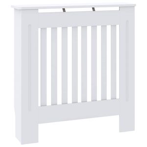 vidaXL Mască pentru calorifer, alb, 78 cm, lemn prelucrat