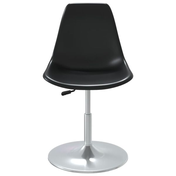 vidaXL Scaune de bucătărie pivotante, 2 buc., negru, PP