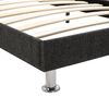 vidaXL Pat cu saltea, gri &icirc;nchis, 160 x 200 cm, material textil