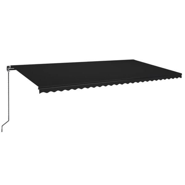 vidaXL Copertină retractabilă manual, antracit, 600x350 cm