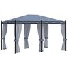 vidaXL Pavilion cu ecrane din plasă, antracit, 3 x 4 m, oțel