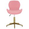 vidaXL Scaune de bucătărie pivotante, 2 buc., roz, catifea