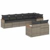 vidaXL Set canapele de grădină cu perne, 8 piese, gri, poliratan