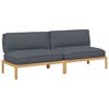 vidaXL Set de canapea Antracit 240 x 92 x 69 cm Lemn Solid de Acacia