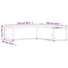 vidaXL Husă mobilier de grădină &icirc;n formă de L 16 ocheți, 250x250x70 cm