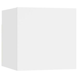 vidaXL Noptieră, alb, 30,5x30x30 cm, lemn prelucrat