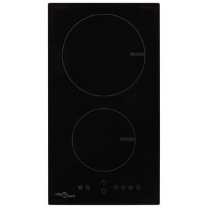 vidaXL Plită cu inducție cu 2 arzătoare, control tactil, sticlă 3500 W