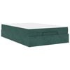 vidaXL Cadru de pat cu saltea 2 buc. Verde Catifea