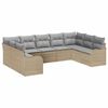 vidaXL Set de canapele pentru grădină 9 buc. Bej poliratan