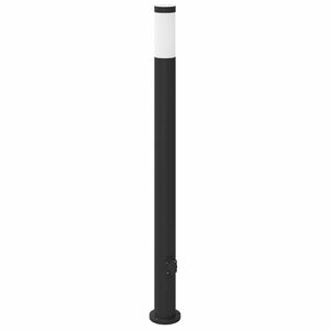 vidaXL St&acirc;lp luminos cu priză 110 cm oțel inoxidabil IP44