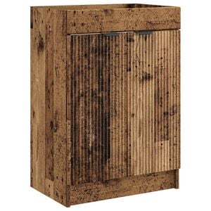 vidaXL Dulap de baie sub chiuvetă Lemn vechi 56 x 37,5 x 81 cm