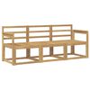 vidaXL Set de canapele de exterior 3 buc. Alb Lemn Solid de Acacia