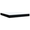 vidaXL Pat box spring cu saltea, negru, 180x200 cm, catifea
