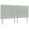 vidaXL Pat cu arcuri cu headboard Gri deschis 200 x 200 cm Catifea