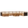 vidaXL Set de canapele de exterior 9 pcs natural Lemn Solid de Acacia