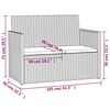 vidaXL Bancă de grădină cu perne, gri, 105 cm, poliratan