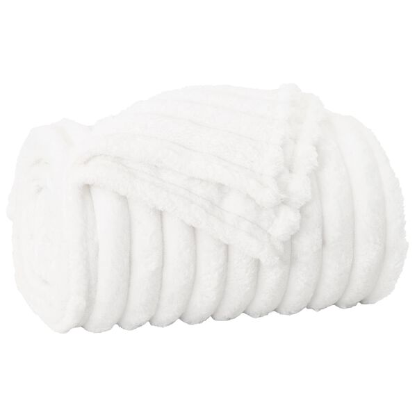 vidaXL Pătura de aruncat Alb 240 x 220 cm Molton