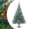 vidaXL Brad de Crăciun artificial cu 150 LED Verde 150 cm PVC și Oțel