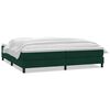 vidaXL Pat box spring cu saltea, verde &icirc;nchis, 200x210 cm, catifea