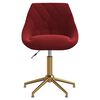 vidaXL Scaun de bucătărie pivotant, roșu vin, catifea