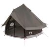 vidaXL Cort Tipi Culoare Maro Gri 250 x 250 cm Poliester și oțel