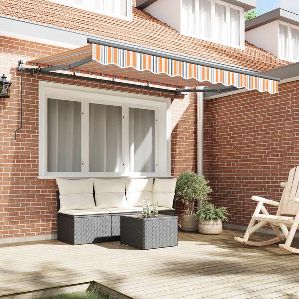 vidaXL Cortina Retractabilă Manual Multicolour 350 x 200 cm țesătură