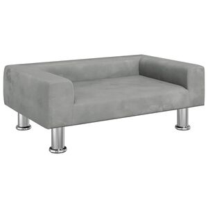 vidaXL Canapea pentru copii, gri deschis, 70x45x26,5 cm, catifea