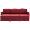 vidaXL Canapea modulară extensibilă cu 3 locuri, roșu vin, textil