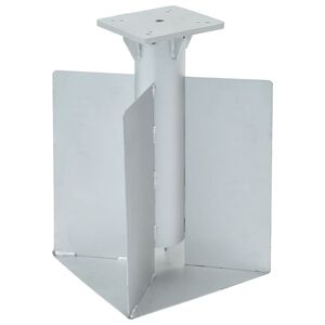 vidaXL Suport umbrelă &icirc;n păm&acirc;nt, argintiu, 27,5x27,5x45 cm, oțel
