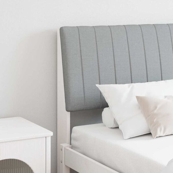 vidaXL Tăblie tapițată Gri deschis 200 cm Lemn de pin masiv