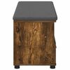 vidaXL Bancă pentru hol cu pernă Stejar fumuriu 100 x 38 x 46 cm