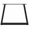vidaXL Picioare pentru măsuță de cafea &icirc;n formă de V, 2 buc., negru, 60 x (42-43,3) cm, oțel