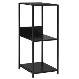 vidaXL Bibliotecă mică, negru, 33,5 x 39,6 x 79,7 cm, lemn prelucrat