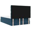 vidaXL Cadru pat otoman cu saltele Albastru &icirc;nchis 140x200cm catifea