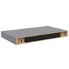 vidaXL Rafturi de perete suspendate, 4 buc., gri, 40x23x3,8 cm, MDF