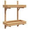 vidaXL Raft de perete Montare pe perete Maro 39 x 26 x 60 cm Bambus