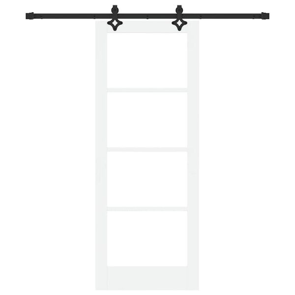 vidaXL Ușă glisantă ORKDAL Alb și negru 78 x 202 cm