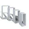 Set de 4 rafturi cuboid, alb