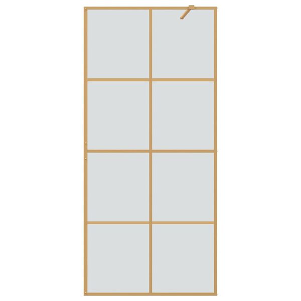 vidaXL Zid de duș walk-in Auriu 90 x 195 cm sticlă securizată
