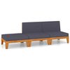 vidaXL Set mobilier grădină cu perne, 3 piese, lemn masiv acacia