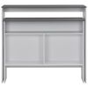 vidaXL Masă de bar cu 2 blaturi, alb și gri, 130x40x120 cm