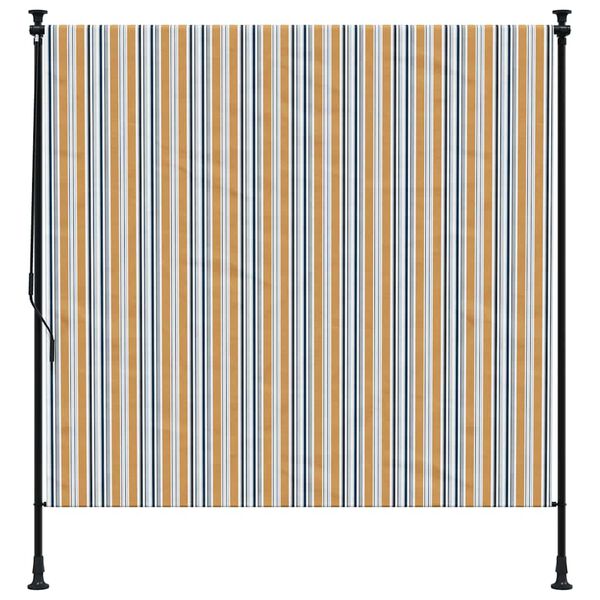 vidaXL Jaluzea rulou de exterior galben/alb 200x270 cm țesătură/oțel