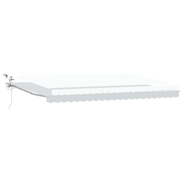 vidaXL Cortina Retractabilă Alb 500 × 350 cm Poliester și metal
